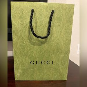 Gucci Paper Shopping Bag Green 10x13.75